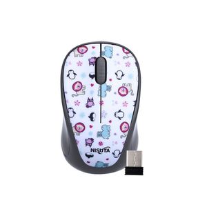 Mouse Inalámbrico USB 3D 1200DPI Nisuta NSMOW38AN Diseño Animalitos