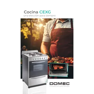 Cocina Eléctrica Domec CEXG 56cm con Cajón Parrilla