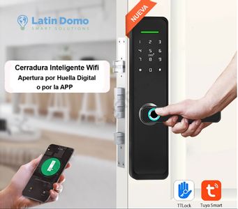 Cerradura Smart Triple + Traba Clave + Tarjeta Llave + Huella Táctil