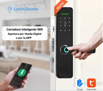 Cerradura Smart con Wi-Fi, Huella Dactilar, Código, Tarjeta