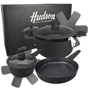 Bateria de Cocina Aluminio Antiadherente Hudson Linea Daily DAY01