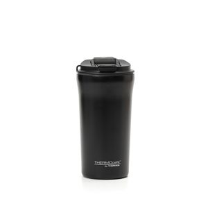Vaso térmico doble tapa abatible y sorbete 500ml NEGRO ThermoC