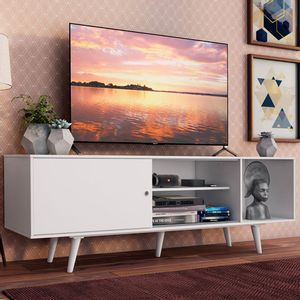 Rack Modular De Tv Madesa Dubai Hasta 65 Pulgadas Blanco
