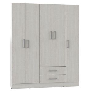 Placard Ropero Orlandi Línea Bahía 183x151cm - 5 puertas - 2 Cajones - Color Venecia