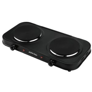 Anafe Eléctrico Admiral 2 Hornallas 2018 Negro
