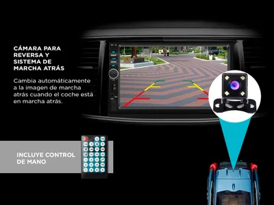 Pantalla Radio Para Carro Auto Con Camara De Reversa Retroceso 2 Din  Bluetooth