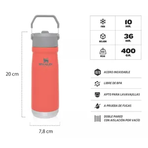 Botella Stanley Flip Straw Con Sorbete 500ml