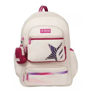 Mochila Espalda Big Kids Multipocket 18 Pulgadas Blanco Footy