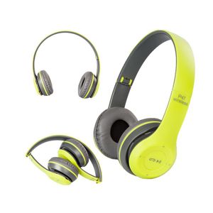 Auriculares Vincha M&P P47 Plegable Bluetooth Verde