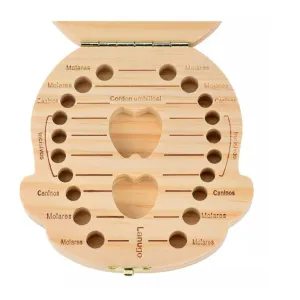 Caja de madera guarda dientes de leche modelo niña