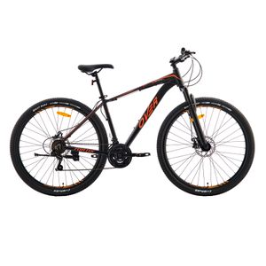 Bicicleta Mtb Overtech Fortis R29 Aluminio Full Shimano Freno A Disco Talle M Negro/Naranja/Naranja