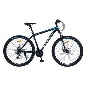 Bicicleta Mountain Bike Mtb Overtech Fortis R29 Acero 21v Freno A Disco Negro/Azul/Blanco Talle L