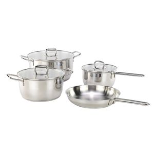 Batería de Cocina Frávega Home 7 Piezas Acero Inoxidable