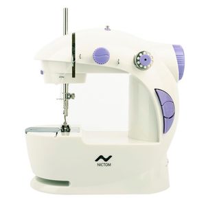 Maquina de coser recta Nictom MC01 portable blanca 220V Cuotas 