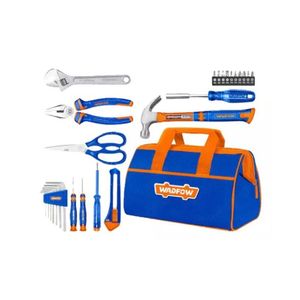 Set Herramientas Manuales 27 Pzs Wadfow Color Azul y Naranja