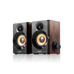 Parlante 2.0 para PC de 6W con alimentacion USB Nisuta NSPAU63 Madera con negro