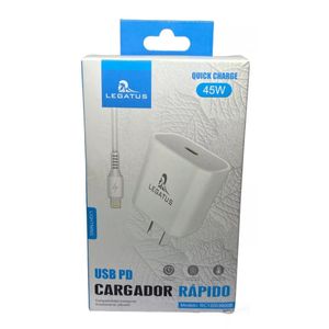 Cargador Para iPhone 8 - X - 11 -12 - 13 Pro Pro Max Carga Rapida Usb-c 45w Sellados