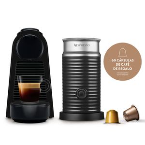 Cafetera Nespresso Essenza Mini Negro + Aeroccino A3KC30-AR-BKNE2