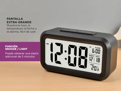 Reloj Despertador Luz Led Rgb Pantalla Alarma Temperatura - Tienda Help