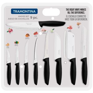 Juego 9 Cuchillos Línea Plenus De Tramontina