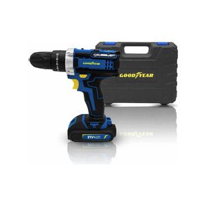 Taladro Percutor Inalambrico Goodyear 21v 10mm Fs Azul 50hz