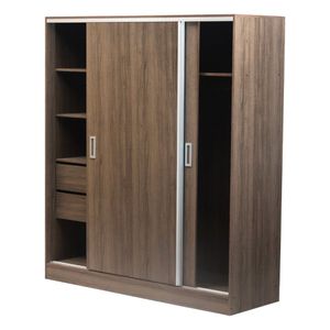 Placard Guardaropas de Puertas Corredizas 182x160 cm Moderno Melamina Dakota Maximo