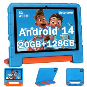 Tablet infantil ZIOVO 2025 de 10.1 pulgadas Android 14 20 GB+128 GB azul