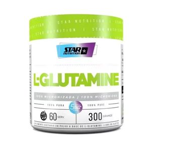Suplemento L-glutamina 300g Star Nutrition Pura Micronizada