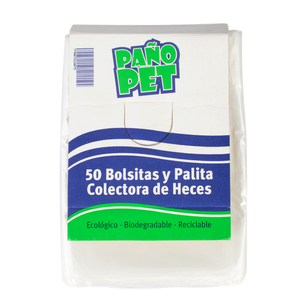 Bolsitas Recolectoras PañoPet + Palita 50 Unid.