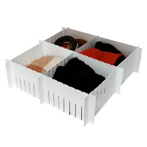 Organizador De Cajones Alto Ropa Interior Medias Blanco - Colombraro