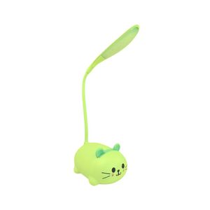 Lampara De Noche Led Multiuso Recargable Gatito Verde Dinax  DX-ANILAMP