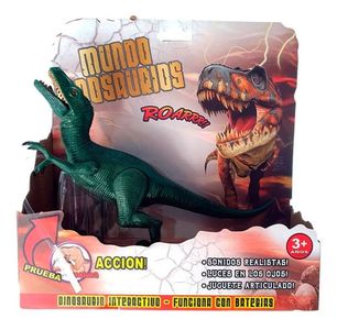 Muñeco Mundo Dinosaurio Con Luz Sonido Y Articulado 20x14 Cm