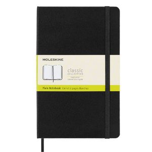 Cuaderno Moleskine Classic, tapa dura, grande, negro, 240 páginas