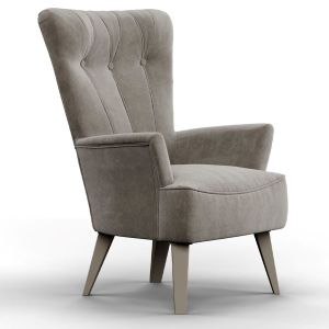 Sillon Butaca Aurora Pana Ceniza Lustre Gris