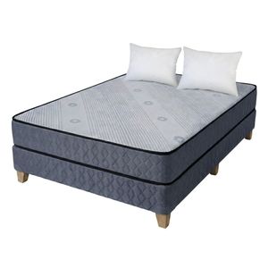 Colchón de Espuma Estelar 140x190cm + Sommier 2 Plazas con Almohadas