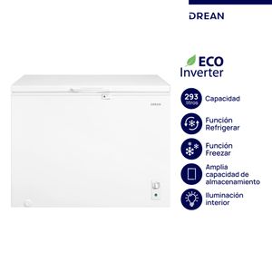 Freezer horizontal Ecoinverter 293 L Blanco Drean FHDR293CB
