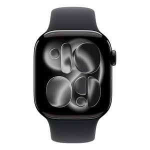 Apple Watch Series 11 GPS 46mm Jet Black Aluminium Case with Black Sport Band - M/L
