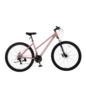 Bicicleta Mtb Overtech Q5 Lady R29, 21V con Shimano, Freno a Disco, Con Sus, Rosa Mate/Blanco XS