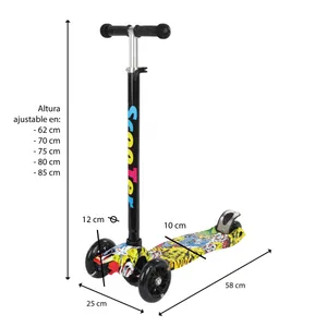 Patinete de 3 ruedas con 2024 luces