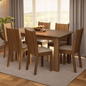 Juego de Comedor Madesa Analu con 6 Sillas