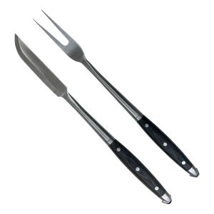 Set Cuchillo Tenedor Parrilla Ac. M/mad Hudson (bbqset02)