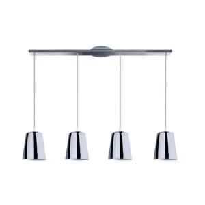 Lampara Colgante Oslo 4 Luces Cocina Living Minimalista 11cm Cromo Led E27 Gioluce