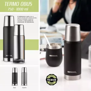 Termo Acero Inoxidable 1 Litro - Waterdog 1000cc