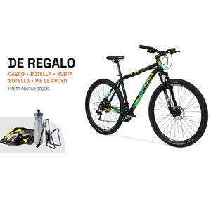 Bicicleta Topmega MTB Regal R29 21v Shimano Negro/verde/Celeste/Amarillo Talle L 1007970
