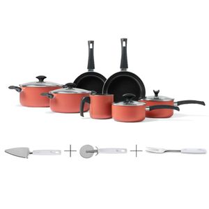 Batería de Cocina Brinox Masala 11 Piezas + 3 Utensilios Terra LBRIN00613