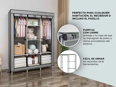 Armario De Ropa Portatil Closet Para Habitacion Organizador Guardarropa  Calidad