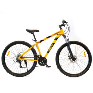 Bicicleta Mountain Randers 29p Aluminio 21 vel talle M Negro y amarillo