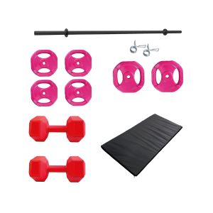 Set de body pump juego de discount pesas 60 kg con barra y mancuernas