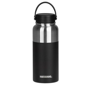 Botella Deportiva Waterdog Lake950bk 950 Ml Negro Acero