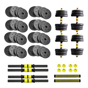 Kit Mancuernas Y Barra 60 Kg Force by Gadnic Discos PVC Alta Resistencia Con Rosca